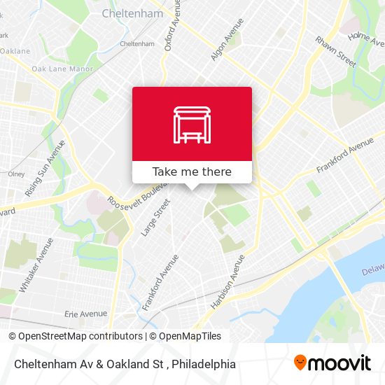 Mapa de Cheltenham Av & Oakland St