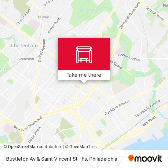 Bustleton Av & Saint Vincent St - Fs map