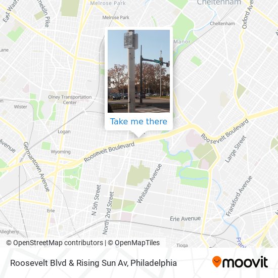 Roosevelt Blvd & Rising Sun Av map