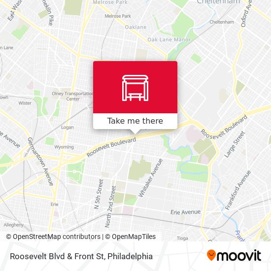 Roosevelt Blvd & Front St map