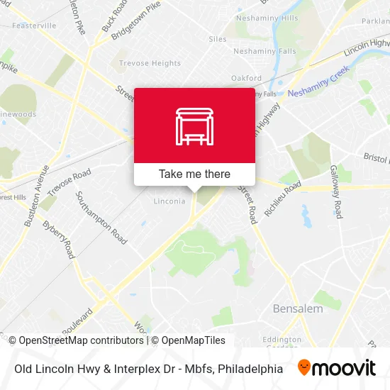 Old Lincoln Hwy & Interplex Dr - Mbfs map