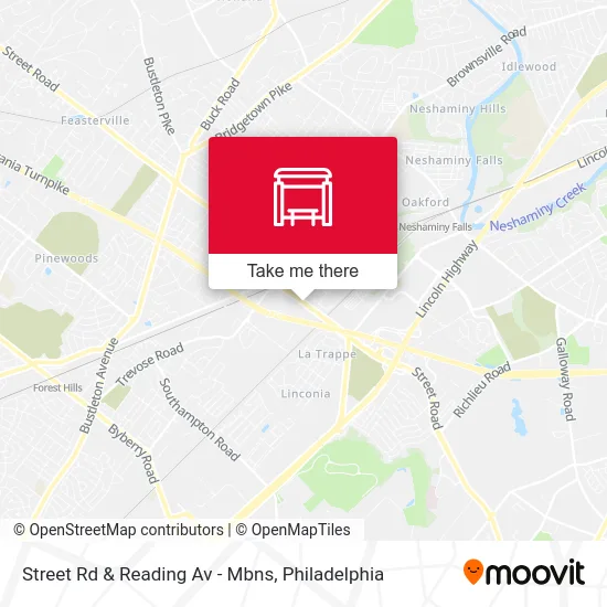 Street Rd & Reading Av - Mbns map