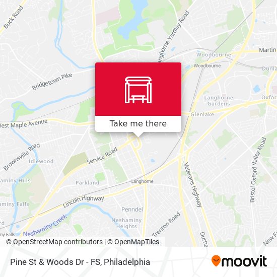 Pine St & Woods Dr - FS map