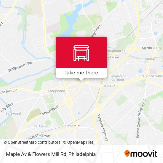 Mapa de Maple Av & Flowers Mill Rd