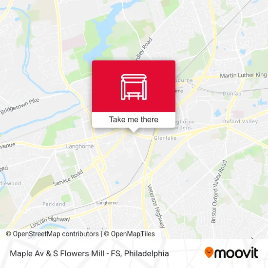 Maple Av & S Flowers Mill - FS map