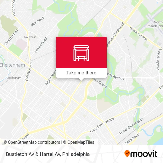 Bustleton Av & Hartel Av map