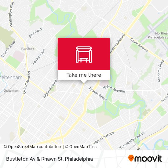 Bustleton Av & Rhawn St map