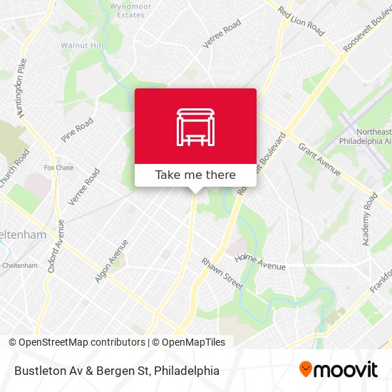 Bustleton Av & Bergen St map