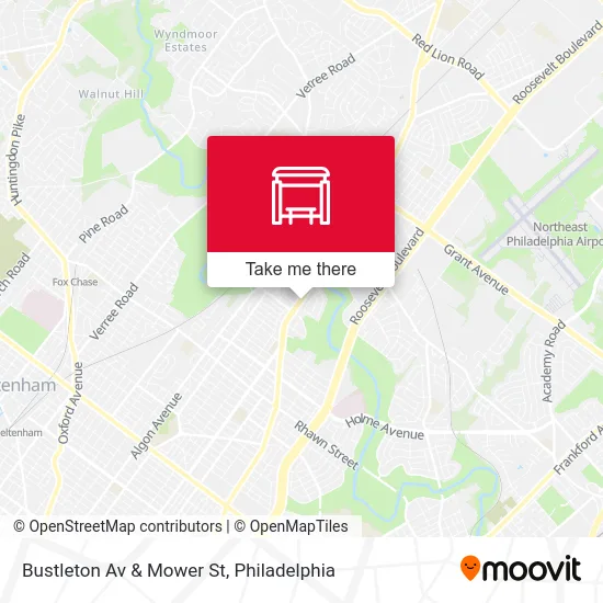 Bustleton Av & Mower St map