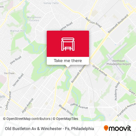 Old Bustleton Av & Winchester - Fs map