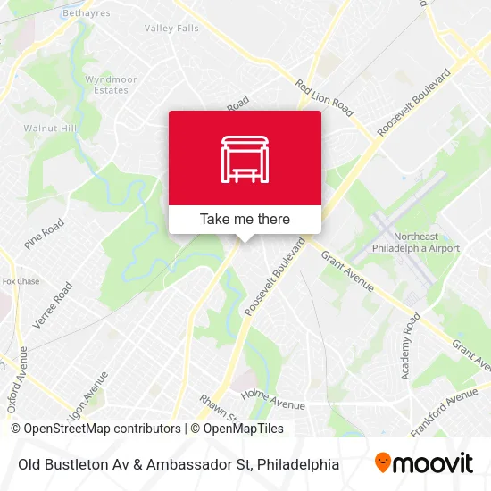Old Bustleton Av & Ambassador St map