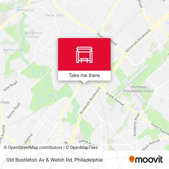 Old Bustleton Av & Welsh Rd map