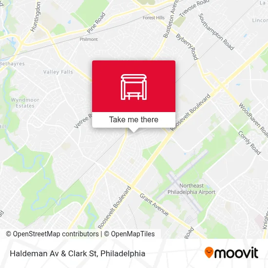 Haldeman Av & Clark St map