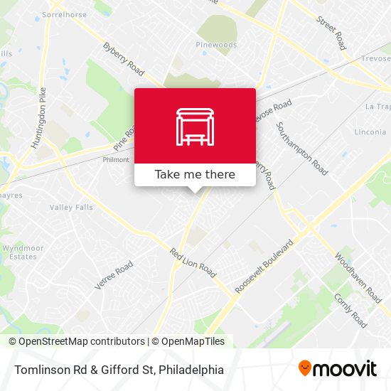 Tomlinson Rd & Gifford St map