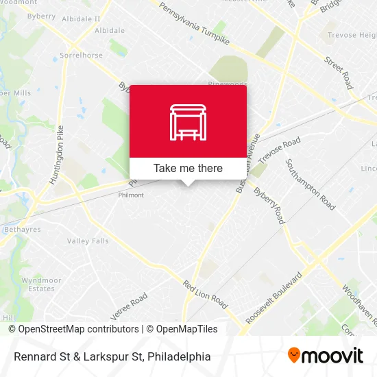 Rennard St & Larkspur St map