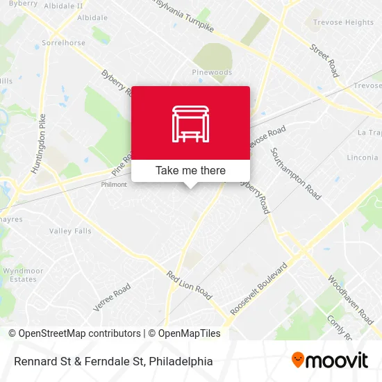 Rennard St & Ferndale St map