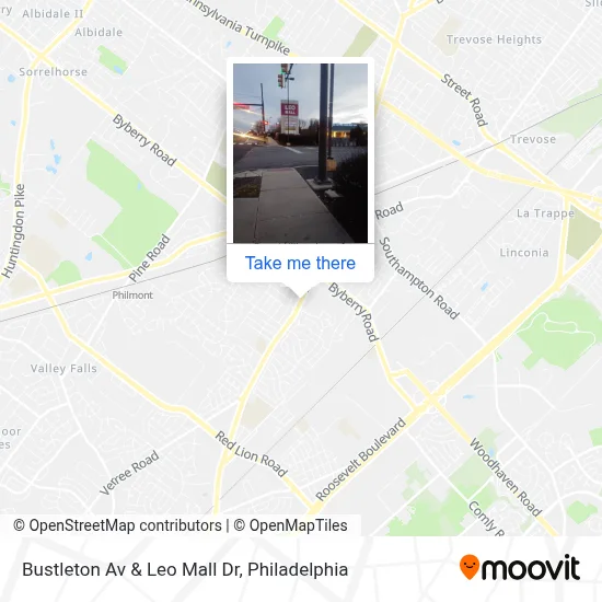 Bustleton Av & Leo Mall Dr map