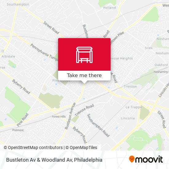 Mapa de Bustleton Av & Woodland Av