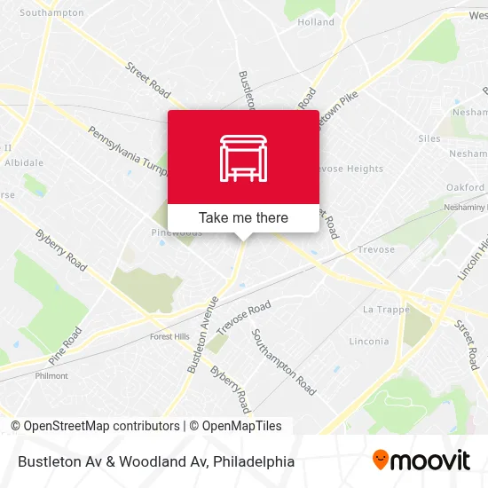 Bustleton Av & Woodland Av map