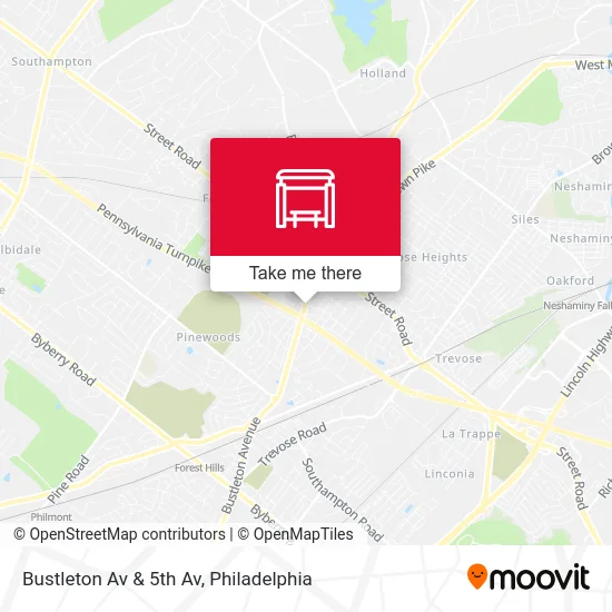 Bustleton Av & 5th Av map