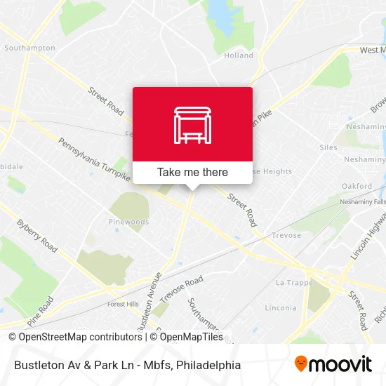 Bustleton Av & Park Ln - Mbfs map