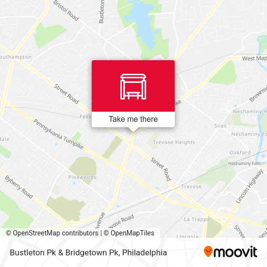 Bustleton Pk & Bridgetown Pk map