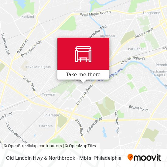 Old Lincoln Hwy & Northbrook - Mbfs map