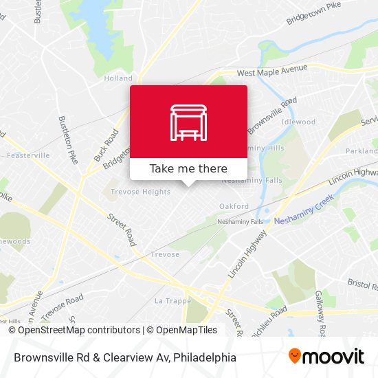 Brownsville Rd & Clearview Av map