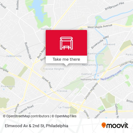 Elmwood Av & 2nd St map