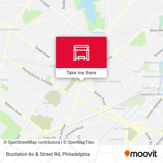 Bustleton Av & Street Rd map