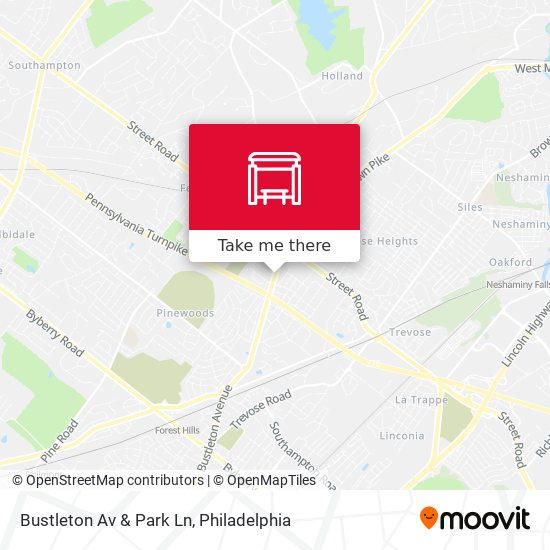 Bustleton Av & Park Ln map