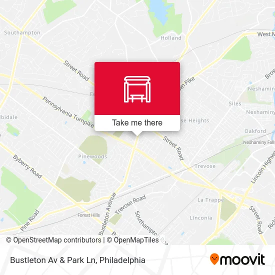 Bustleton Av & Park Ln map