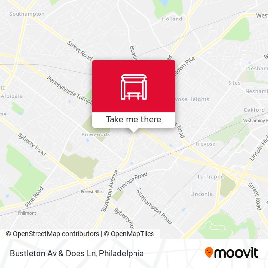 Bustleton Av & Does Ln map