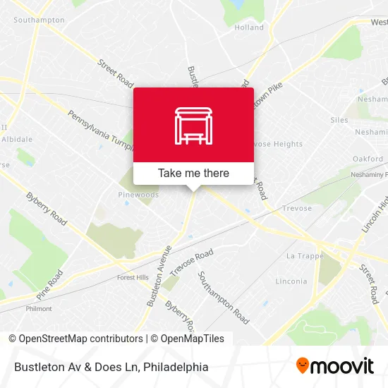 Bustleton Av & Does Ln map