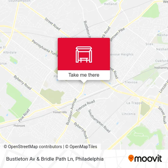 Bustleton Av & Bridle Path Ln map