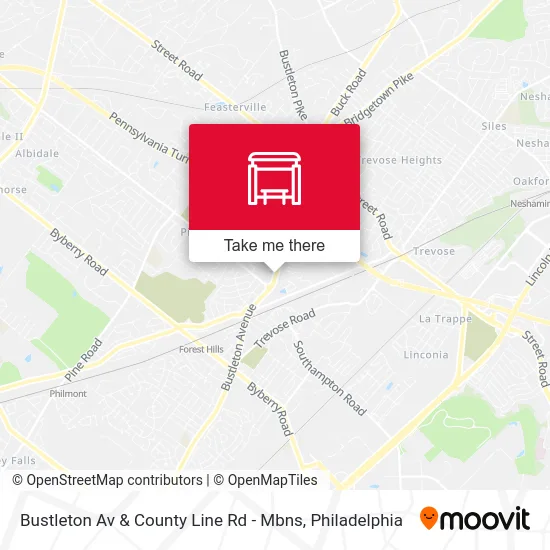 Bustleton Av & County Line Rd - Mbns map