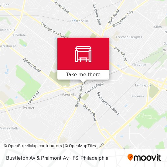 Bustleton Av & Philmont Av - FS map