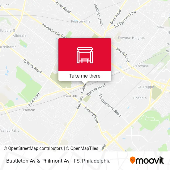 Bustleton Av & Philmont Av - FS map