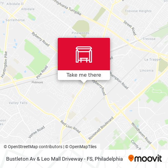 Bustleton Av & Leo Mall Driveway - FS map