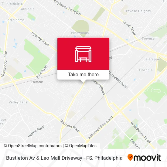 Bustleton Av & Leo Mall Driveway - FS map