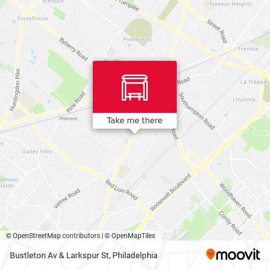 Bustleton Av & Larkspur St map