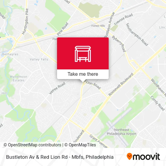 Bustleton Av & Red Lion Rd - Mbfs map