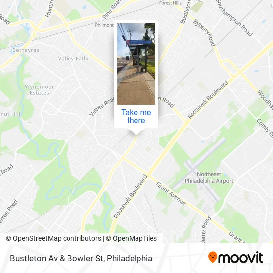 Bustleton Av & Bowler St map