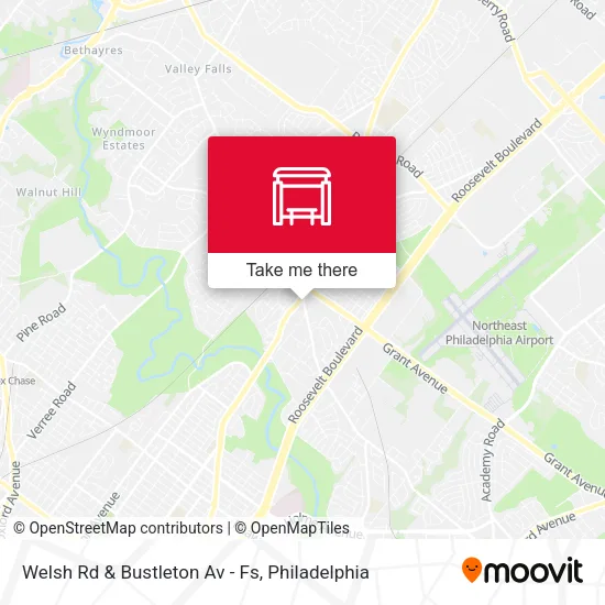Welsh Rd & Bustleton Av - Fs map