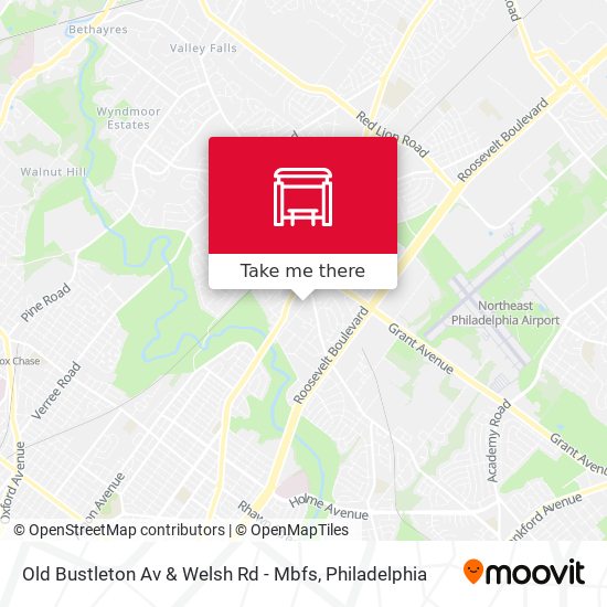 Mapa de Old Bustleton Av & Welsh Rd - Mbfs