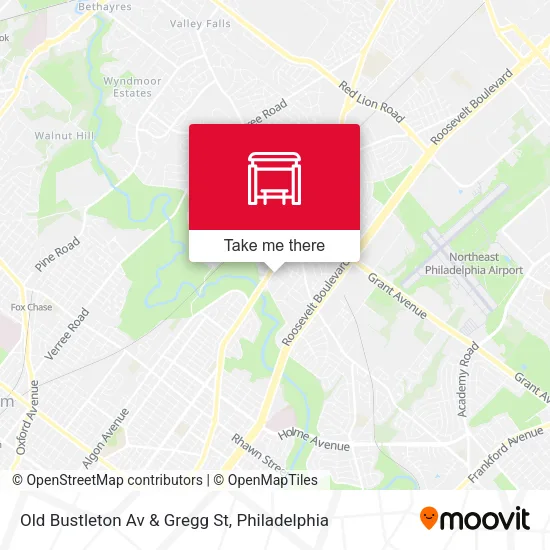 Old Bustleton Av & Gregg St map