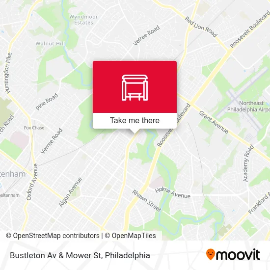 Bustleton Av & Mower St map