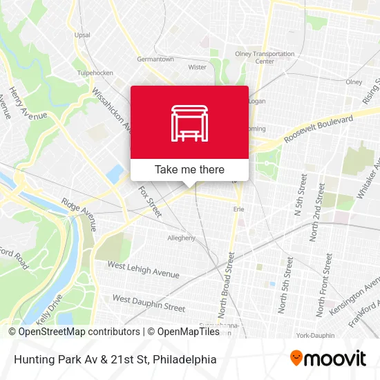 Mapa de Hunting Park Av & 21st St