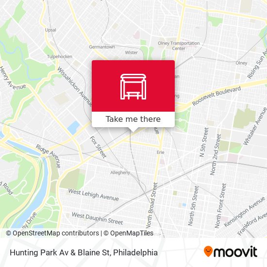 Hunting Park Av & Blaine St map