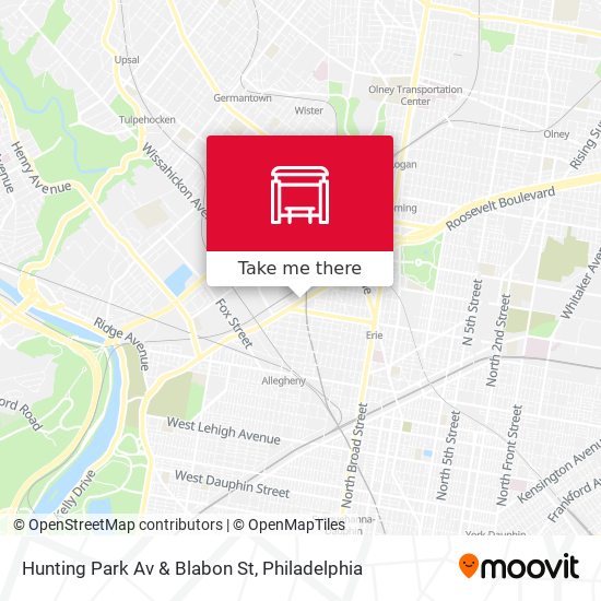 Hunting Park Av & Blabon St map